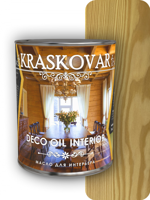 Масло для интерьера Kraskovar Deco Oil Interior Бесцветный 0,75л