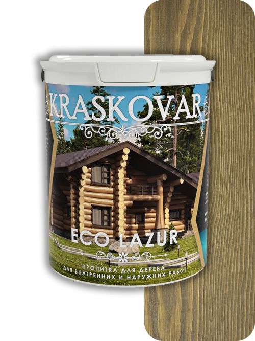 Пропитка для дерева Kraskovar Eco Lazur, дуб 2л